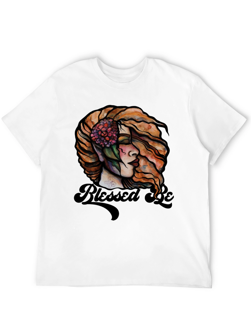 Blessed Be Graphic Tee - Black Cotton Blend