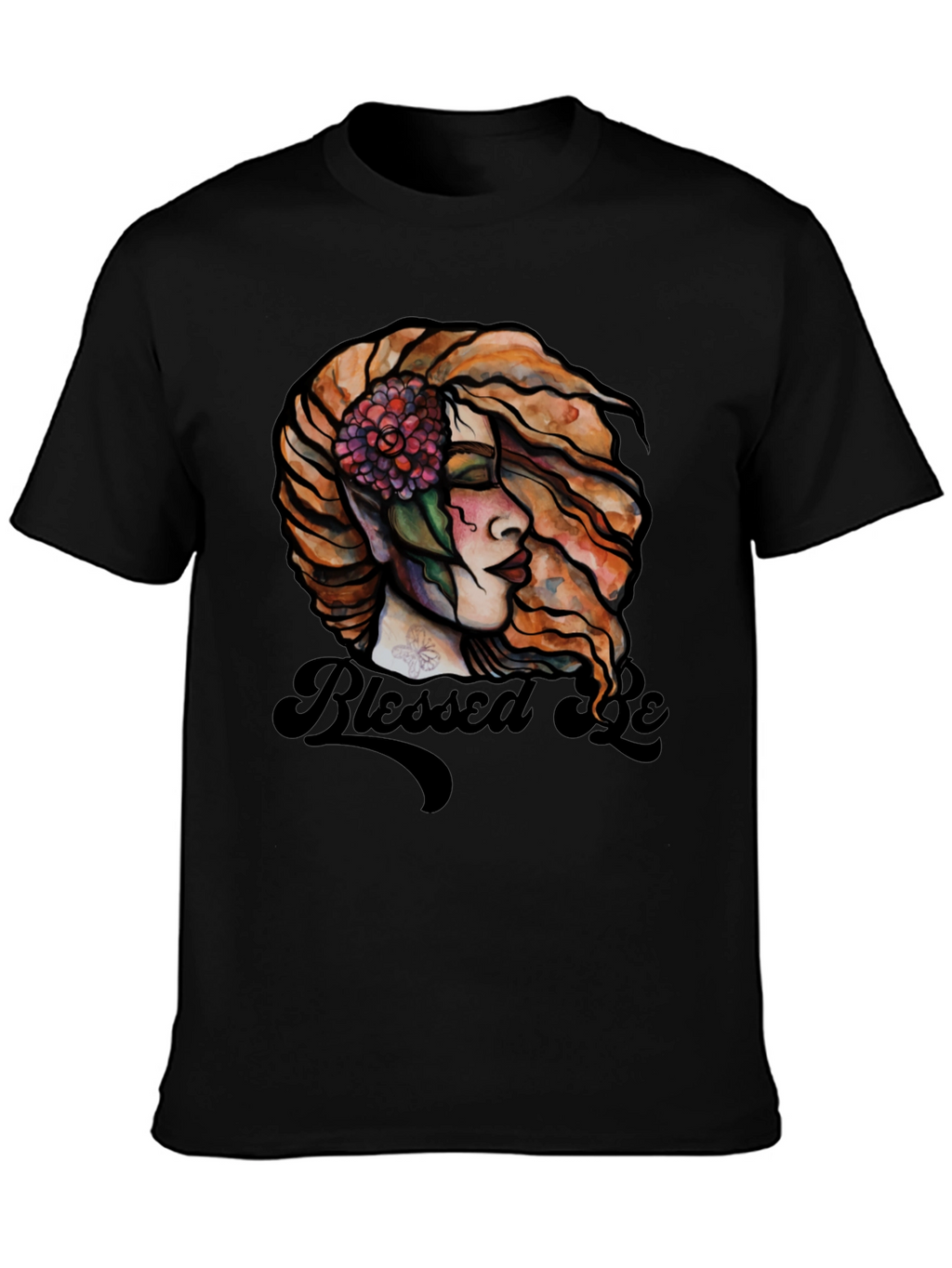 Blessed Be Graphic Tee - Black Cotton Blend