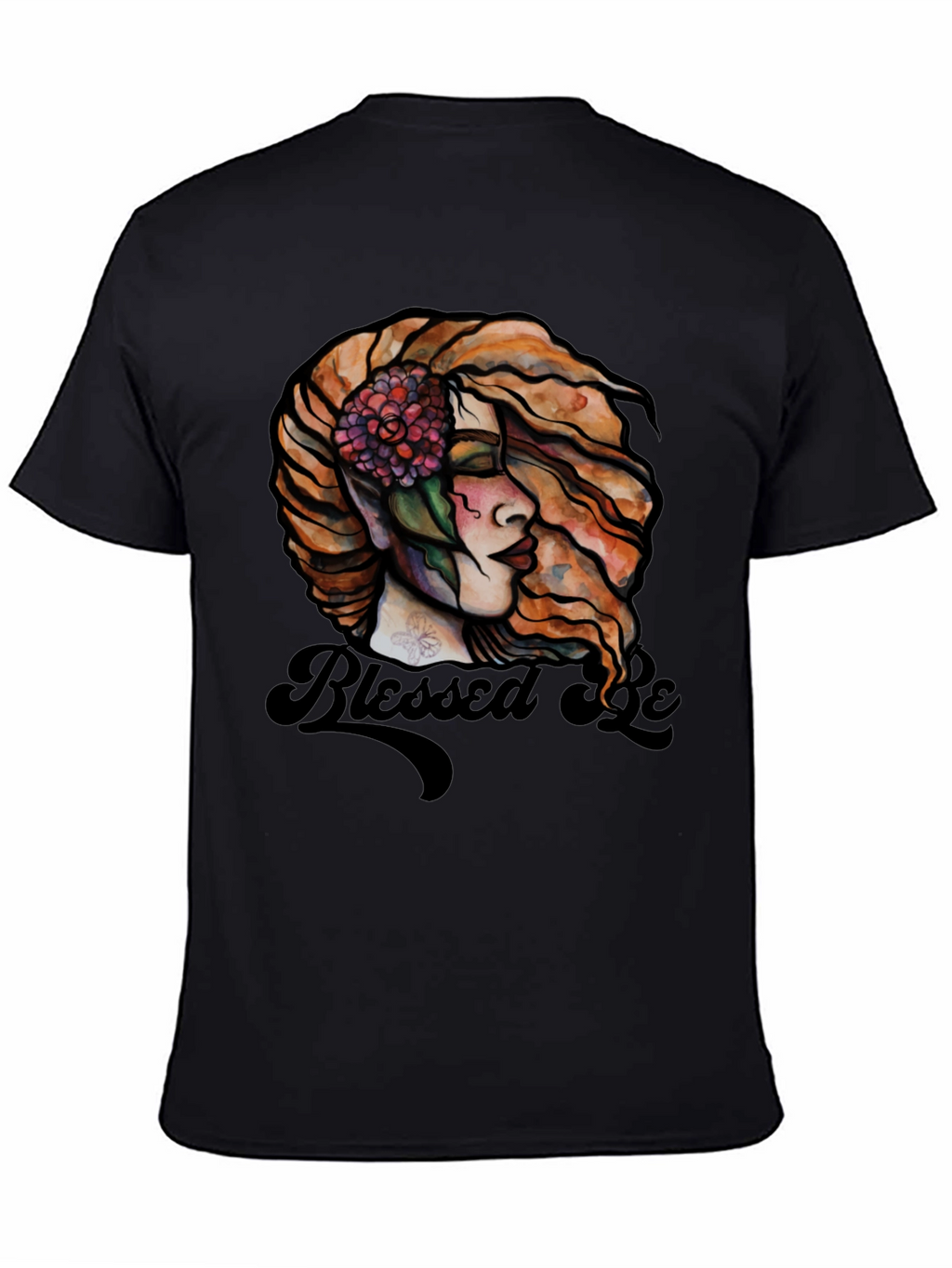 Blessed Be Graphic Tee - Black Cotton Blend