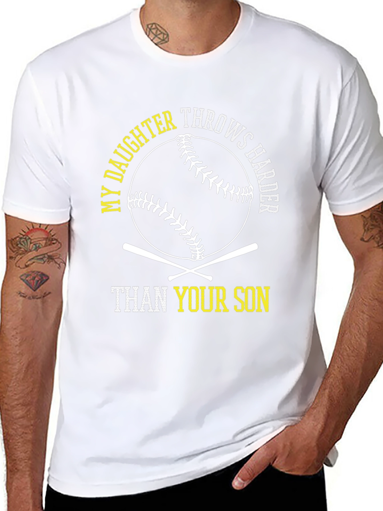 My Daughter Throws Harder Baseball T-Shirt