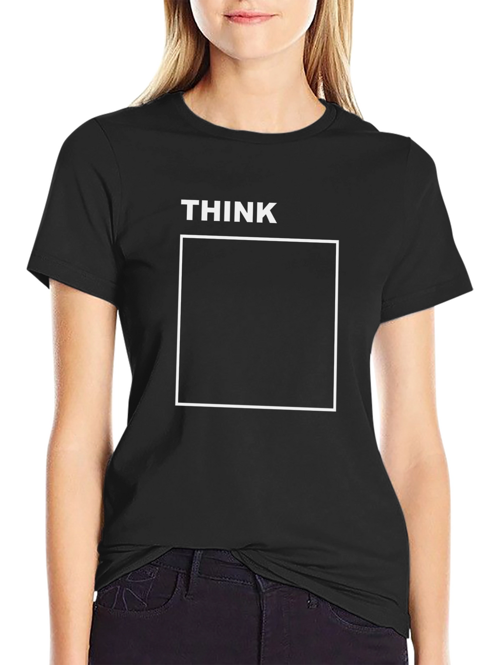 Think Outside the Box Black Graphic Tee