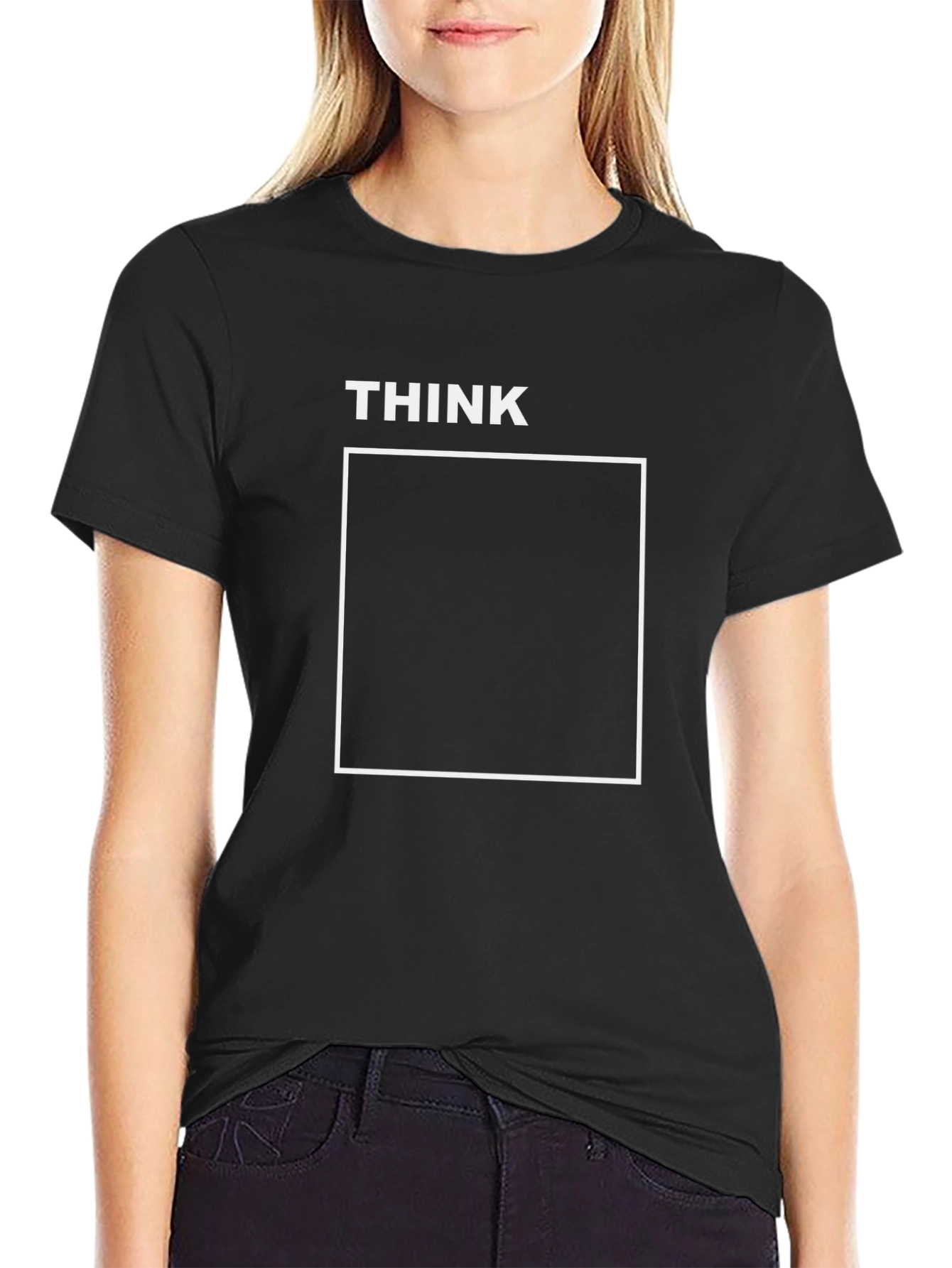 Think Outside the Box Black Graphic Tee