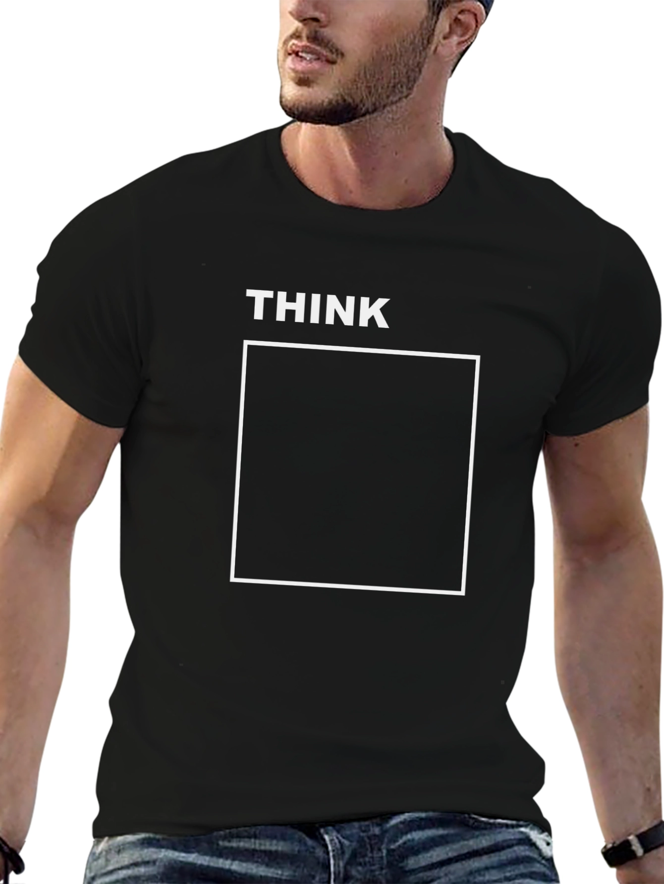 Think Outside the Box Black Graphic Tee