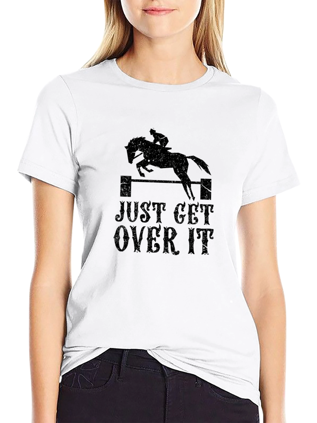 Just Get Over It Horse Jumping T-Shirt