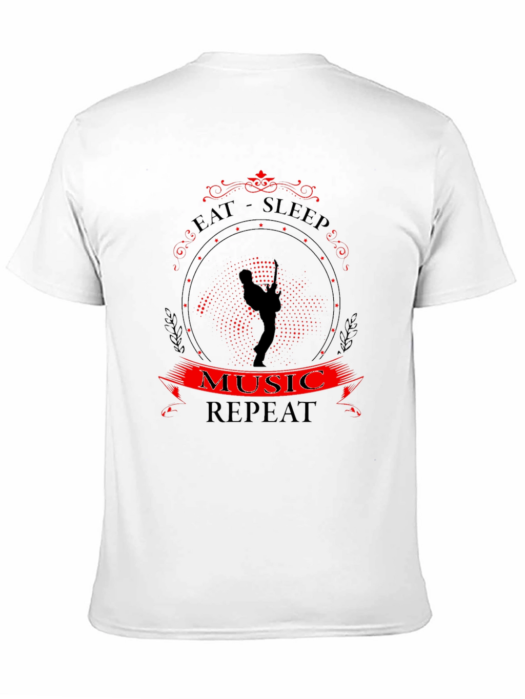 Eat Sleep Music Repeat T-Shirt Black Tee