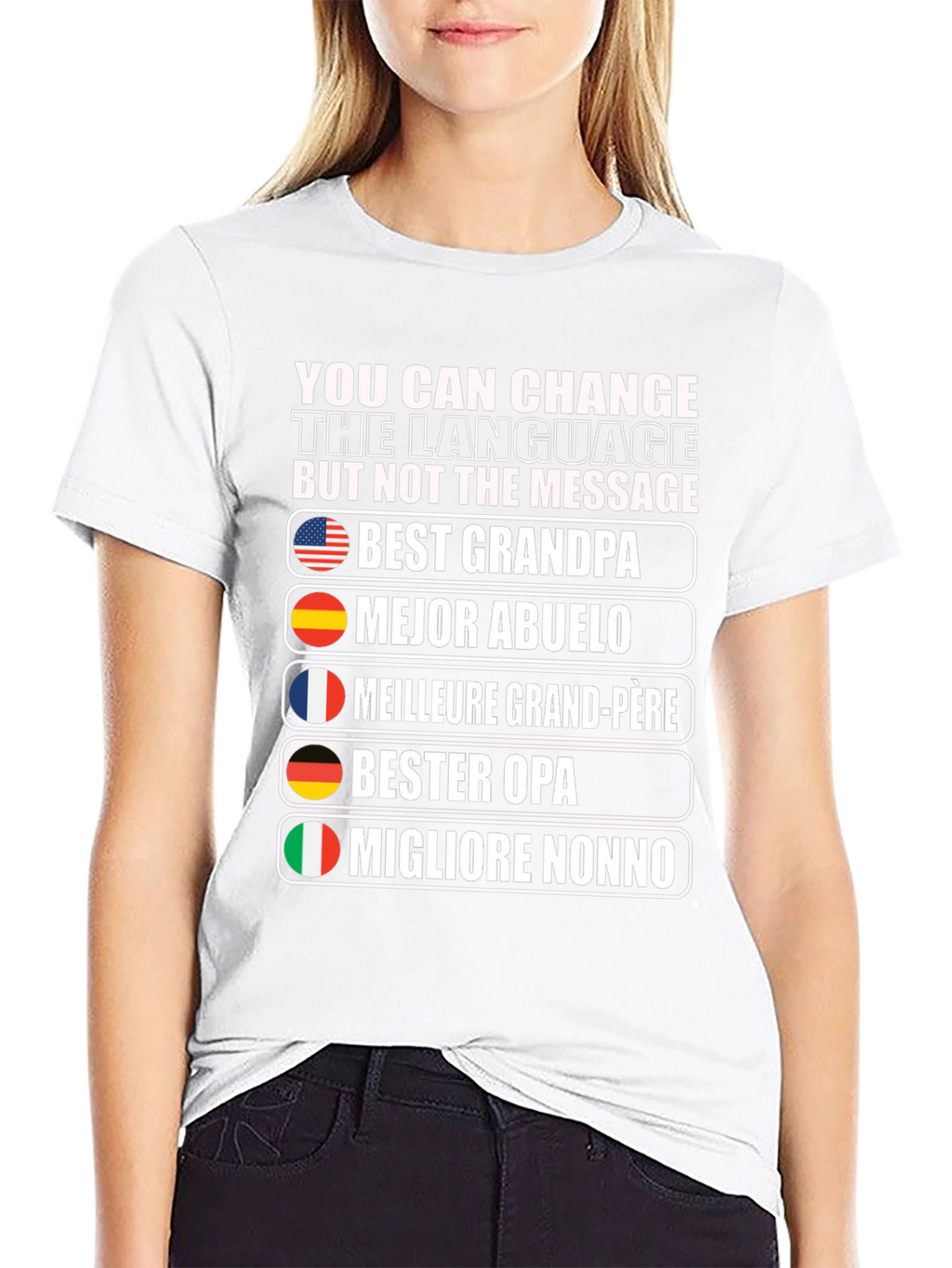 Best Grandpa T-Shirt - Multilingual Grandfather Tee