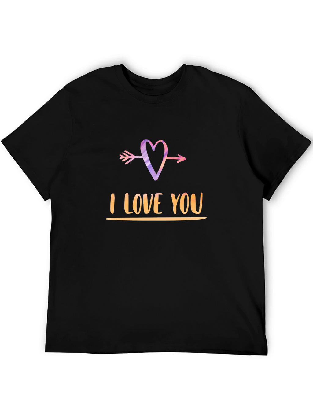 I Love You Graphic Tee - Black