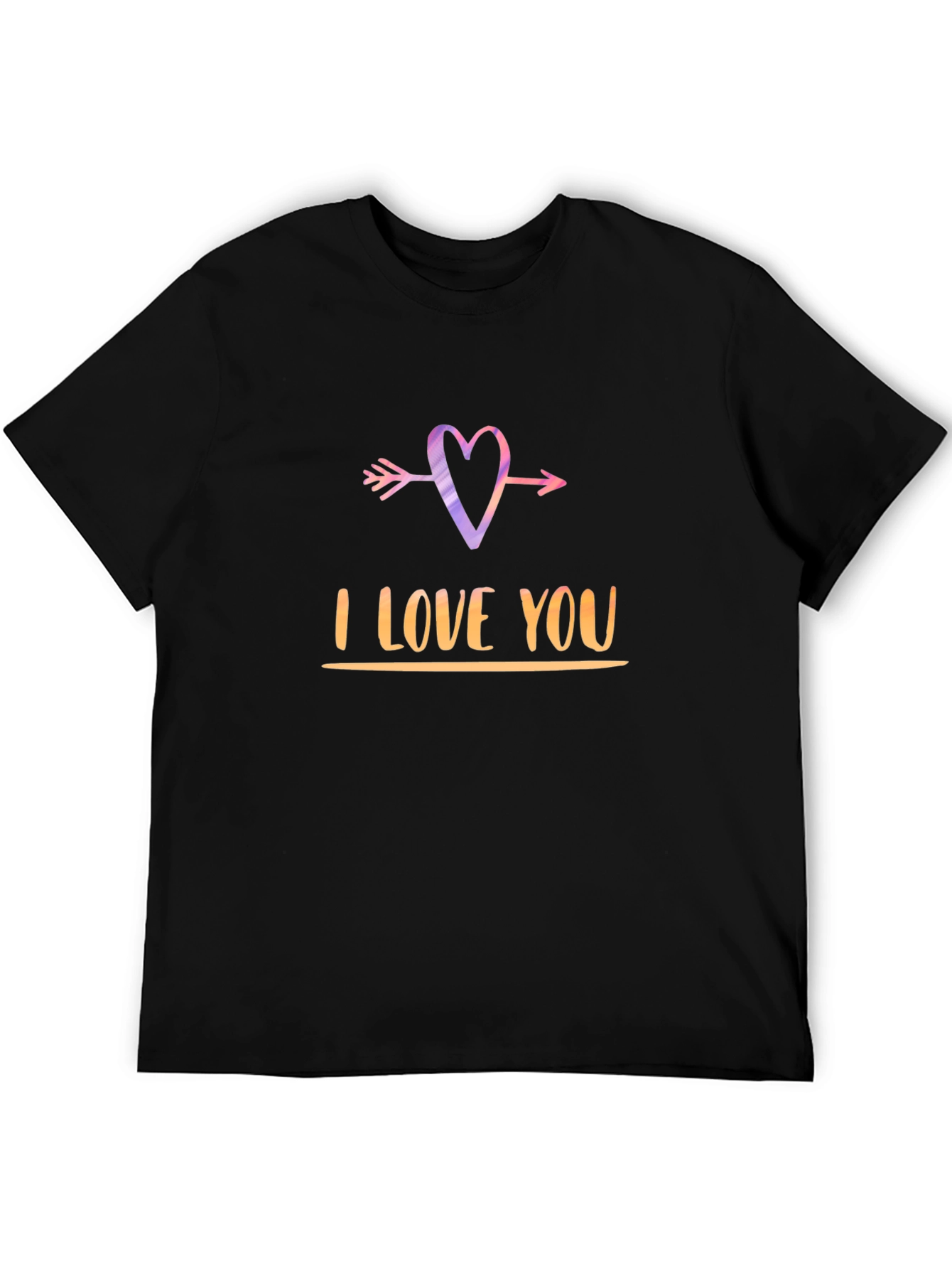 I Love You Graphic Tee - Black