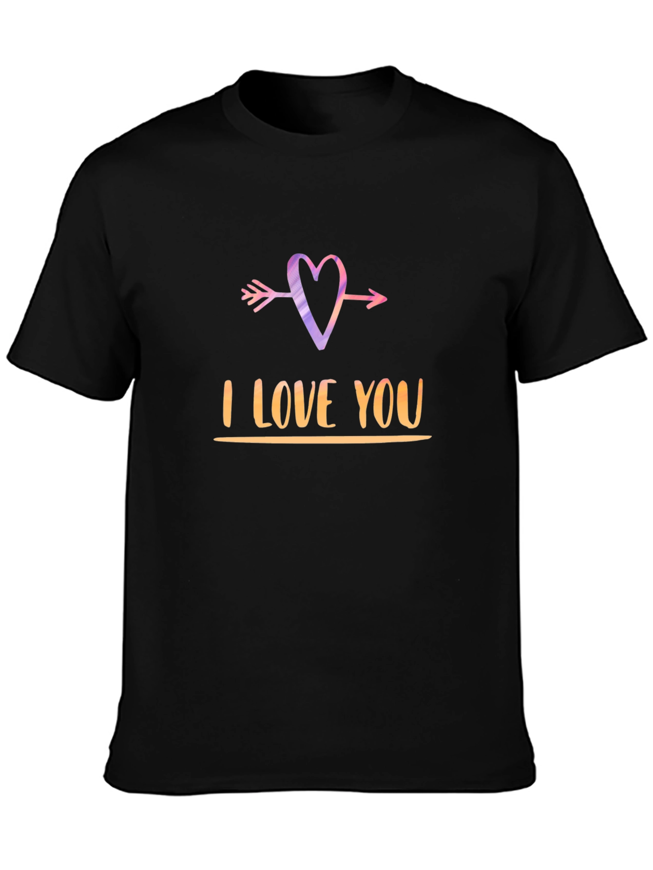 I Love You Graphic Tee - Black
