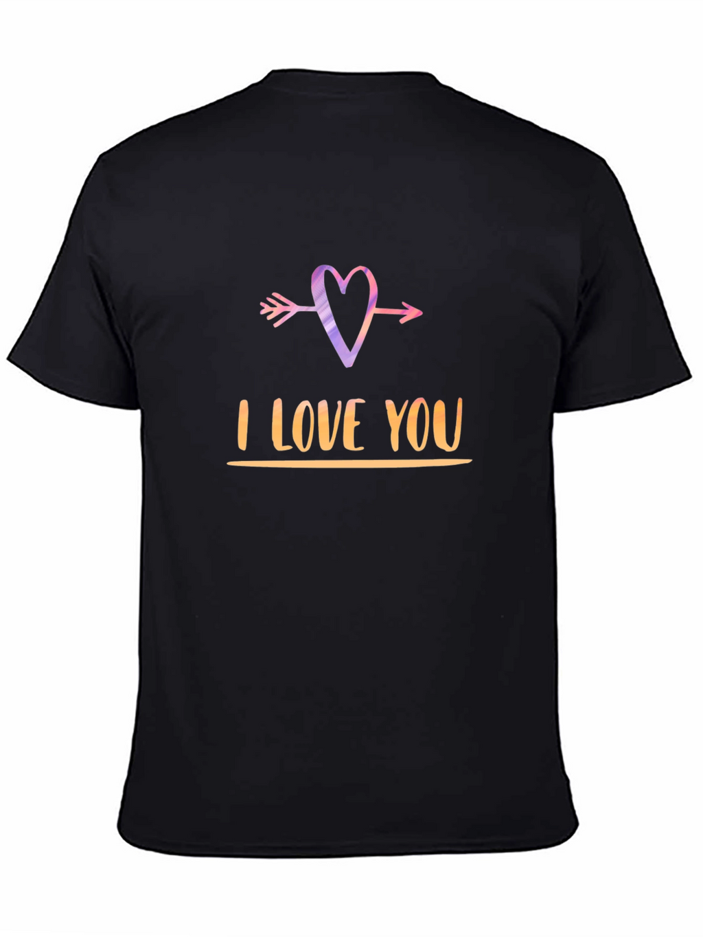 I Love You Graphic Tee - Black