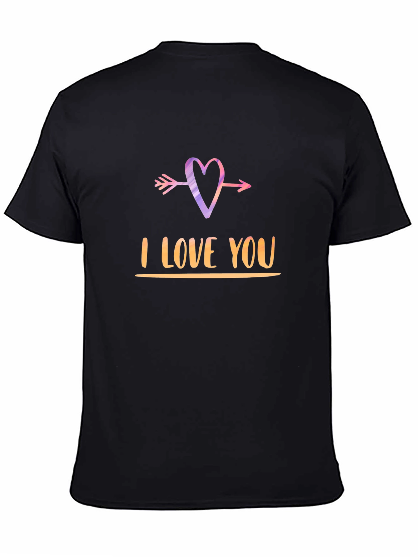 I Love You Graphic Tee - Black