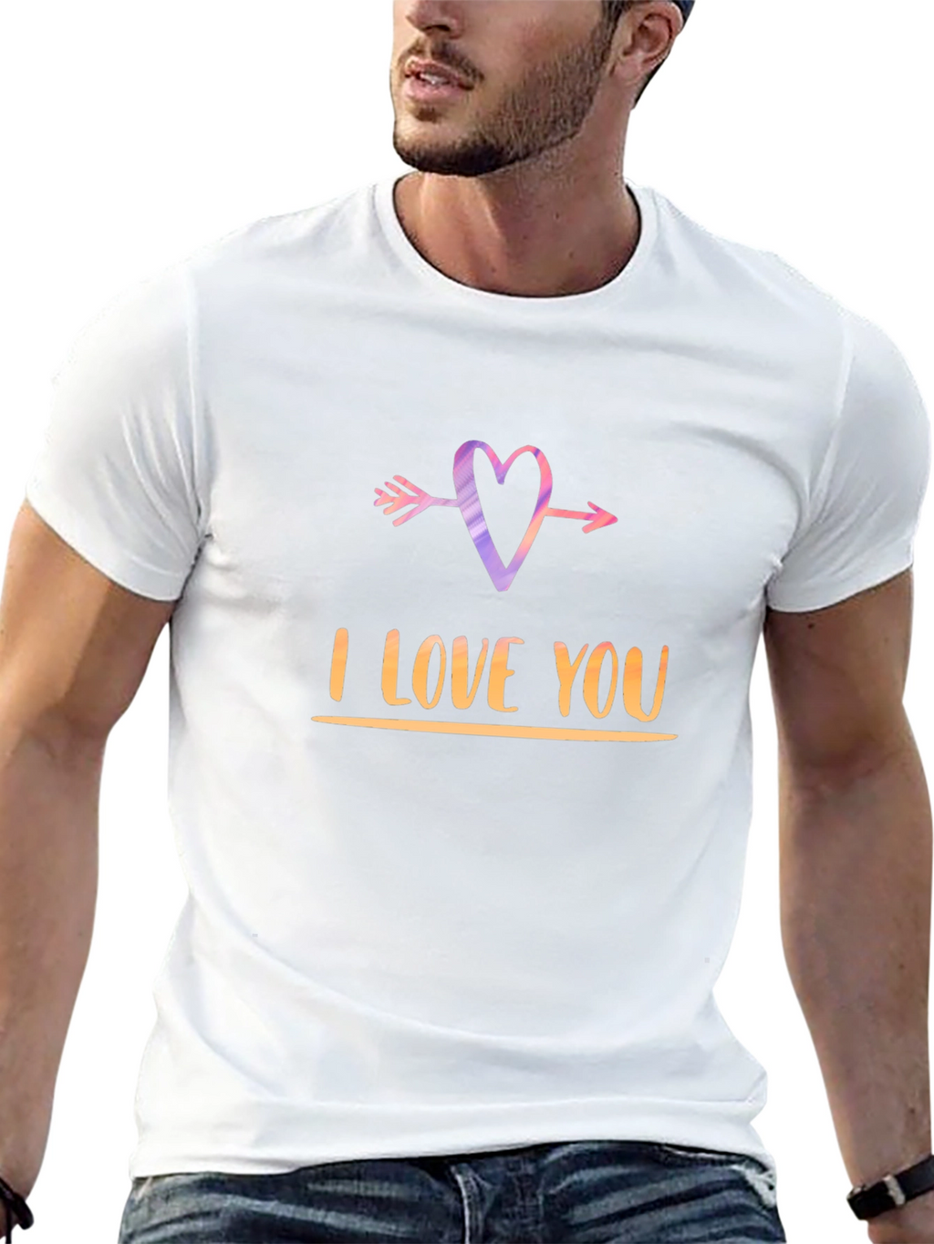 I Love You Graphic Tee - Black