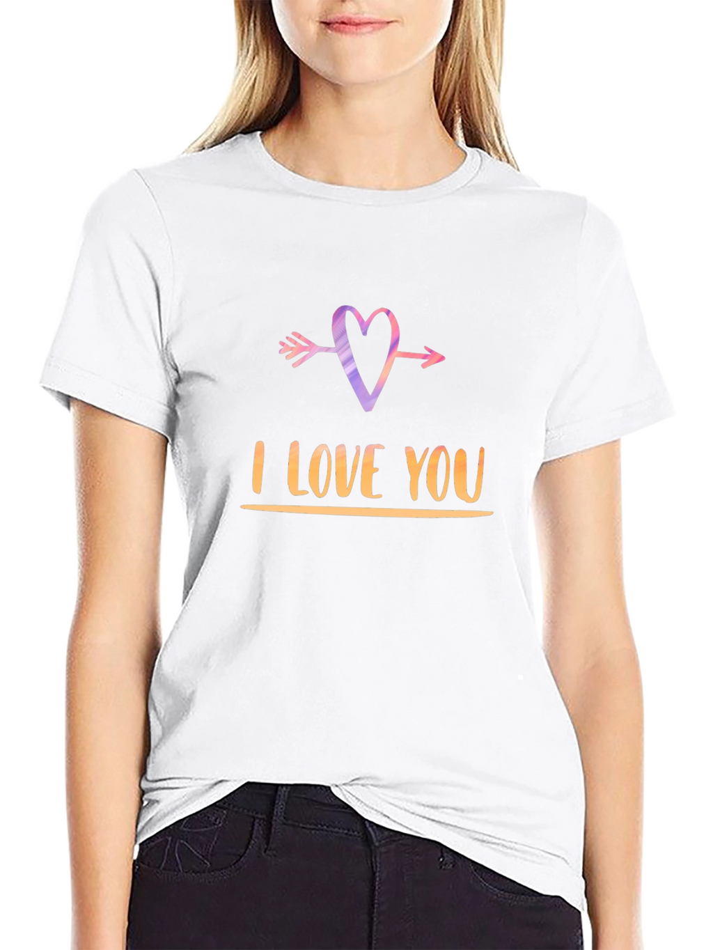 I Love You Graphic Tee - Black