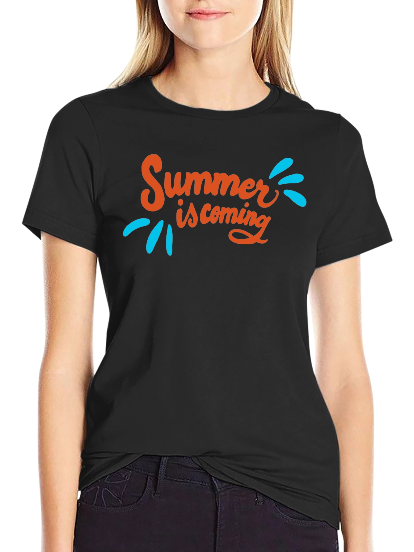 Summer is Coming Graphic Tee - Black T-Shirt