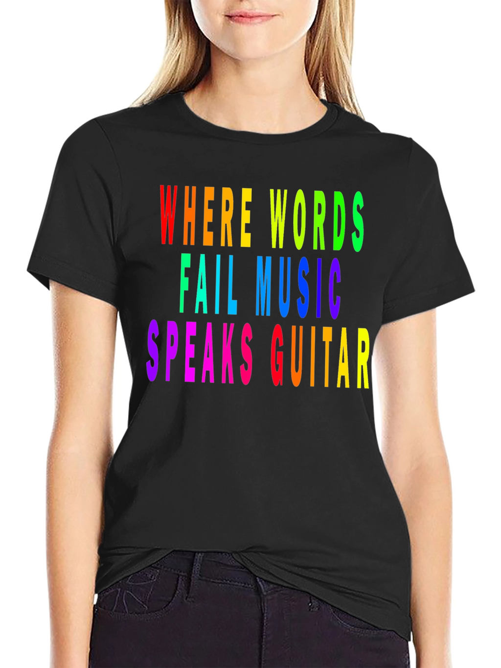 Rainbow Music Guitar T-Shirt