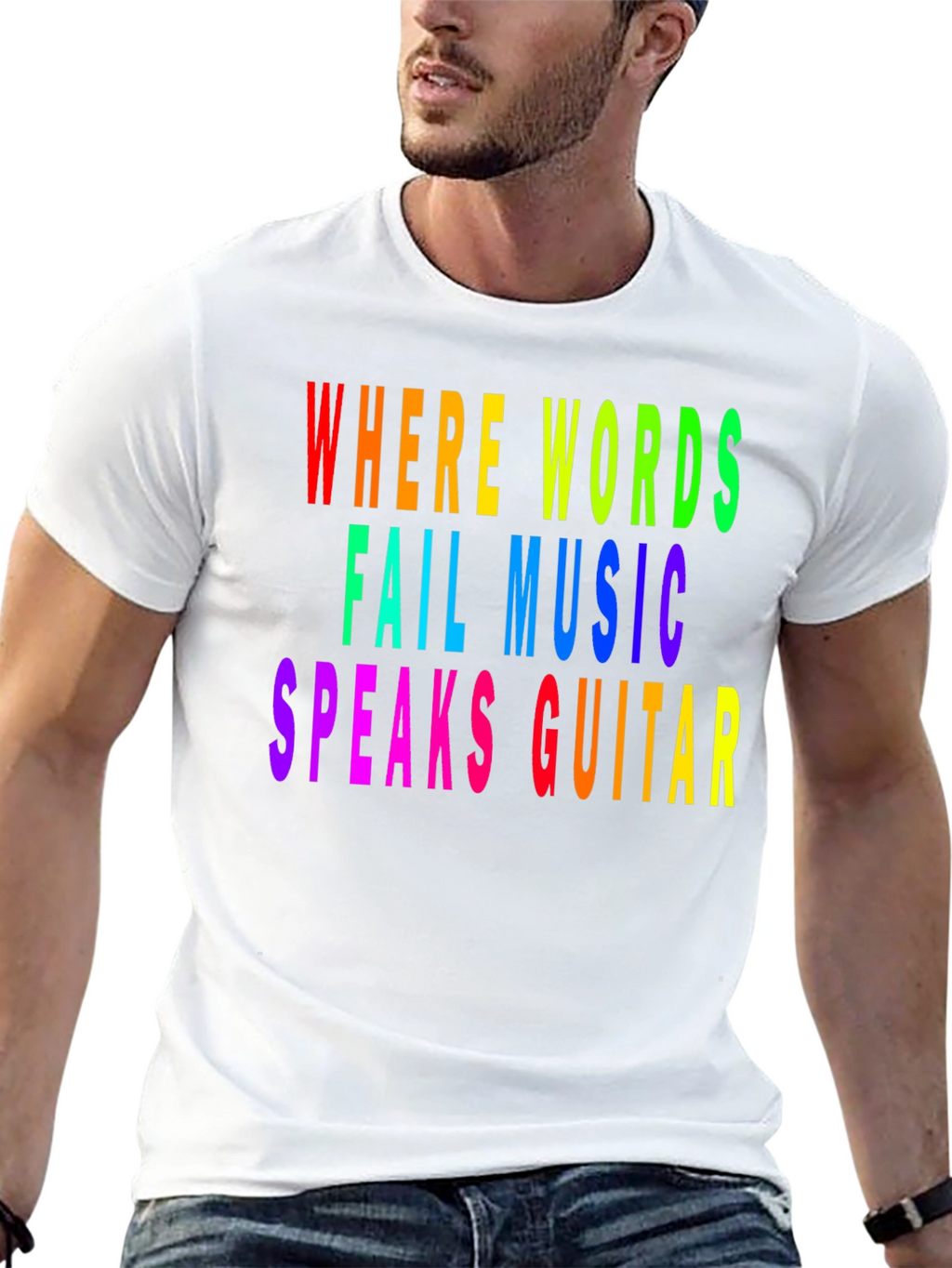 Rainbow Music Guitar T-Shirt
