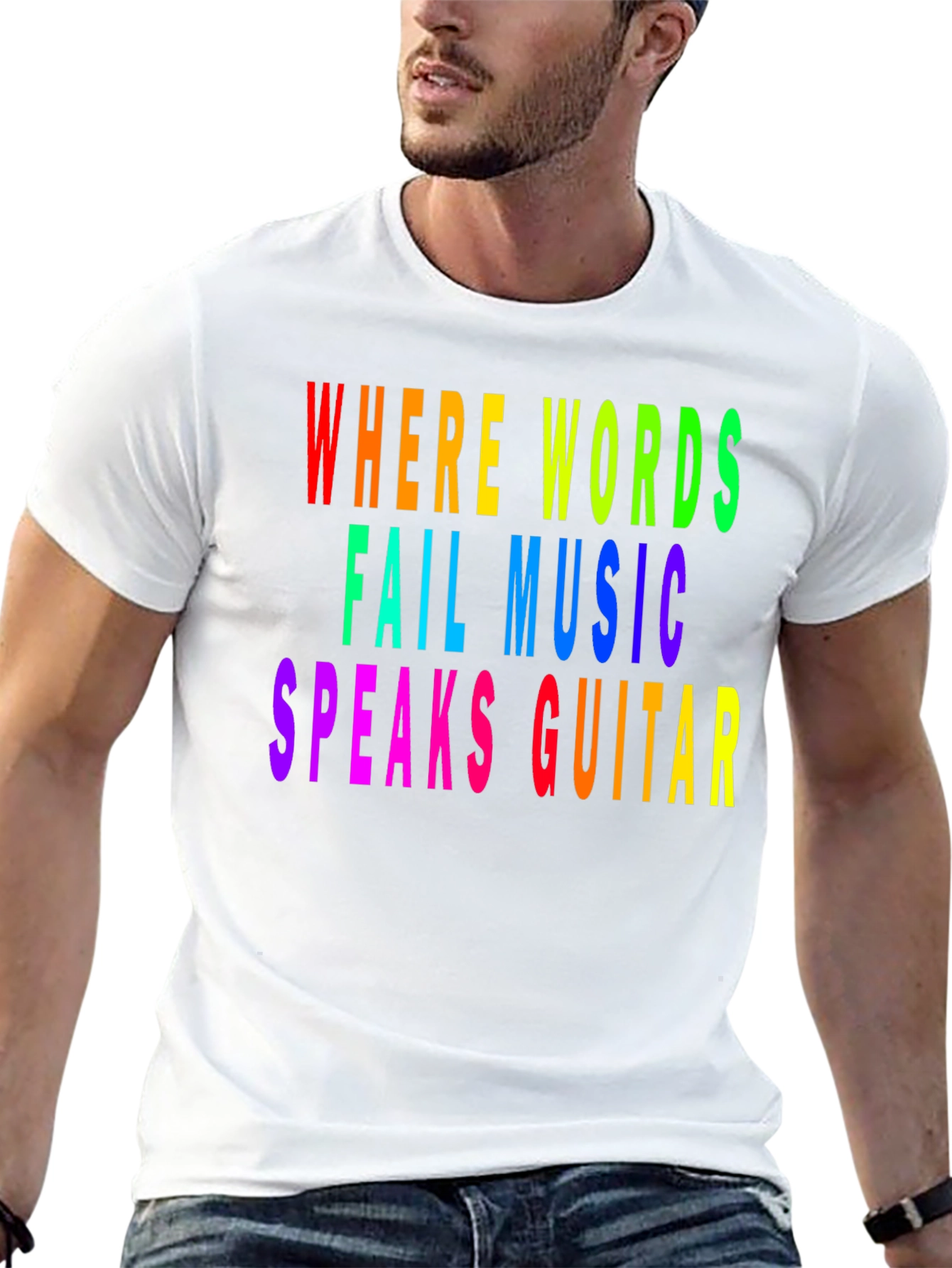 Rainbow Music Guitar T-Shirt