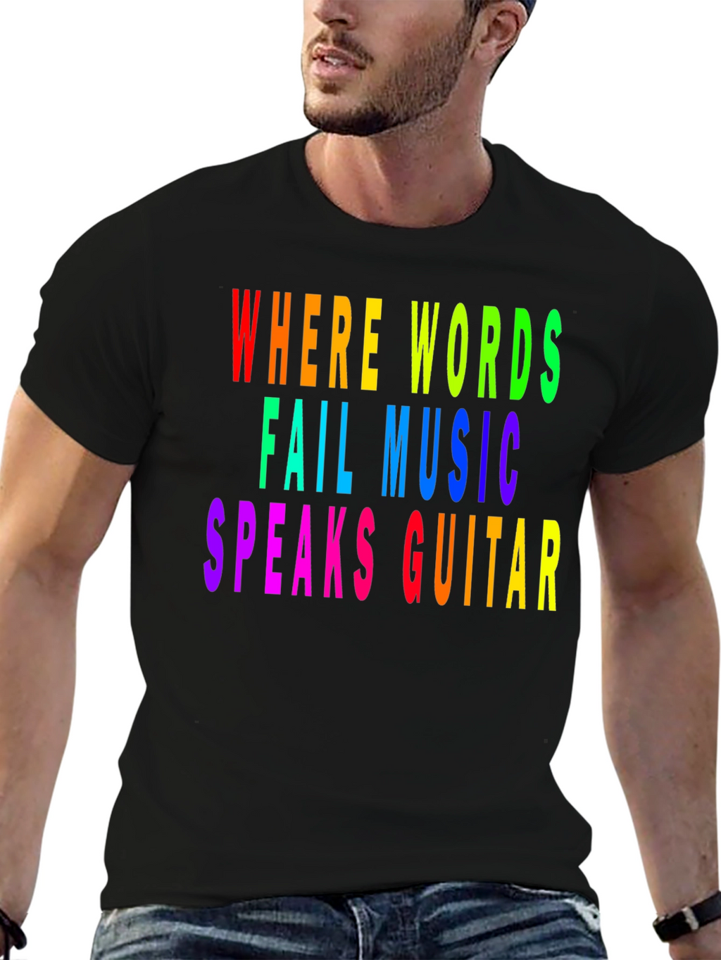 Rainbow Music Guitar T-Shirt