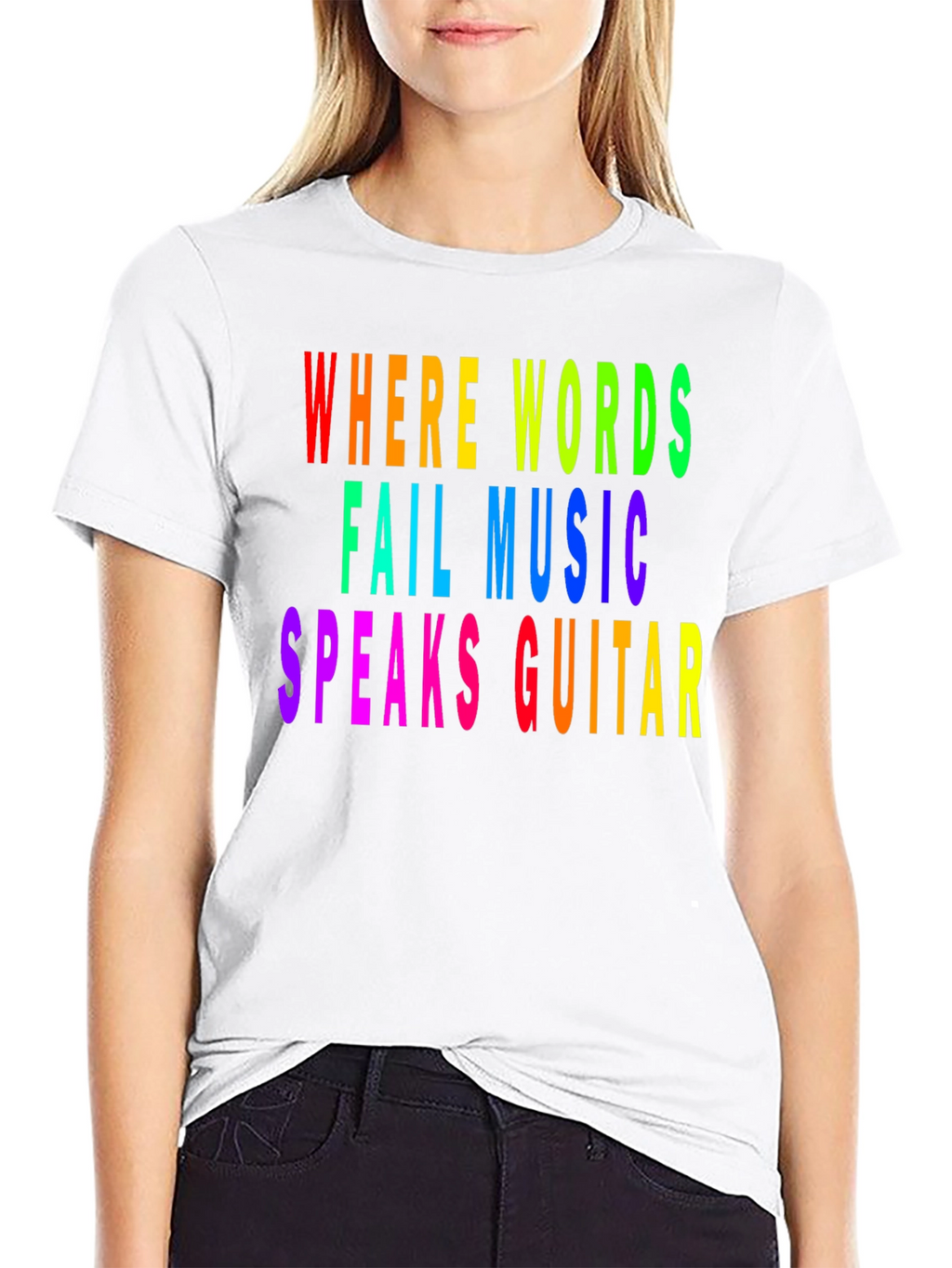 Rainbow Music Guitar T-Shirt