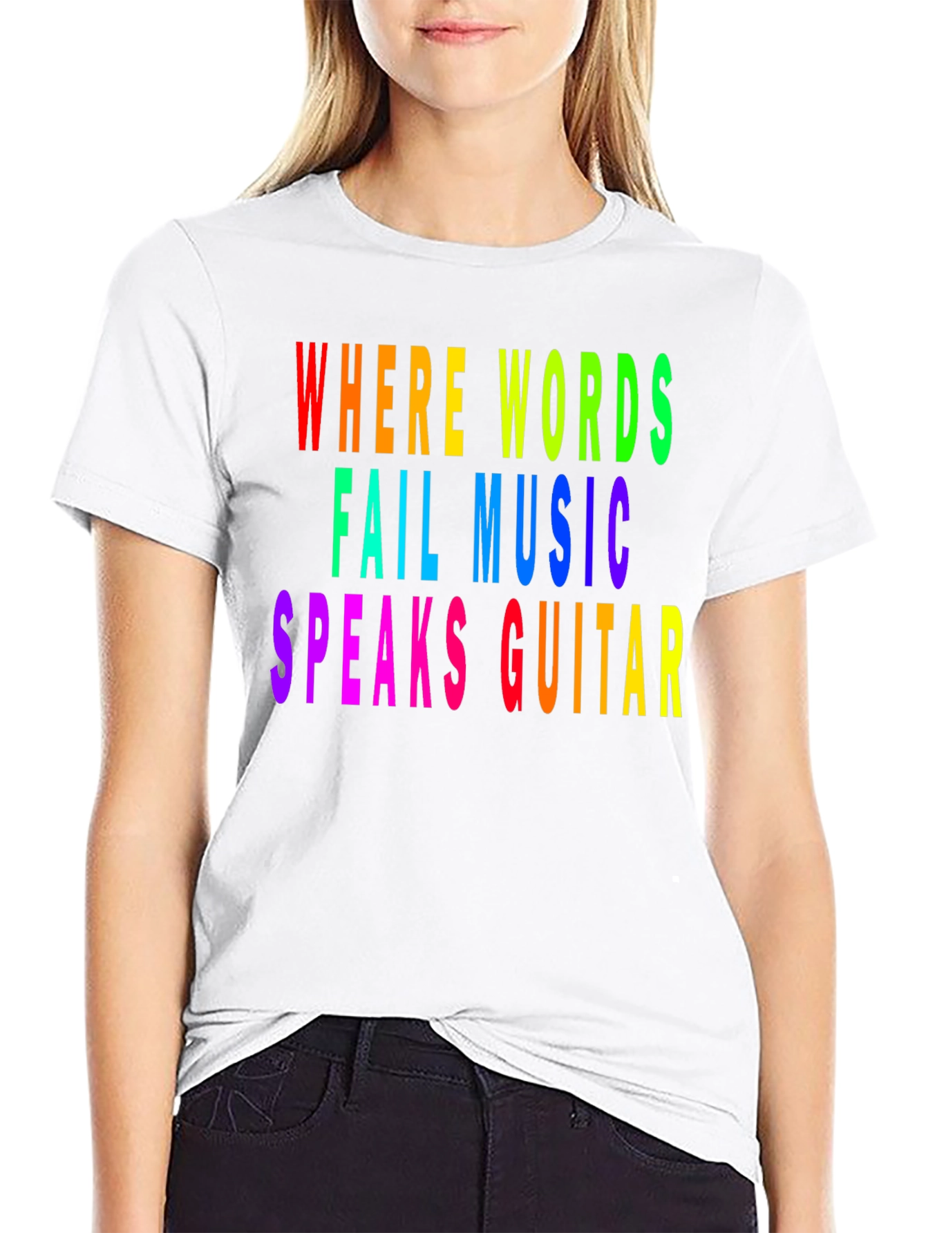 Rainbow Music Guitar T-Shirt