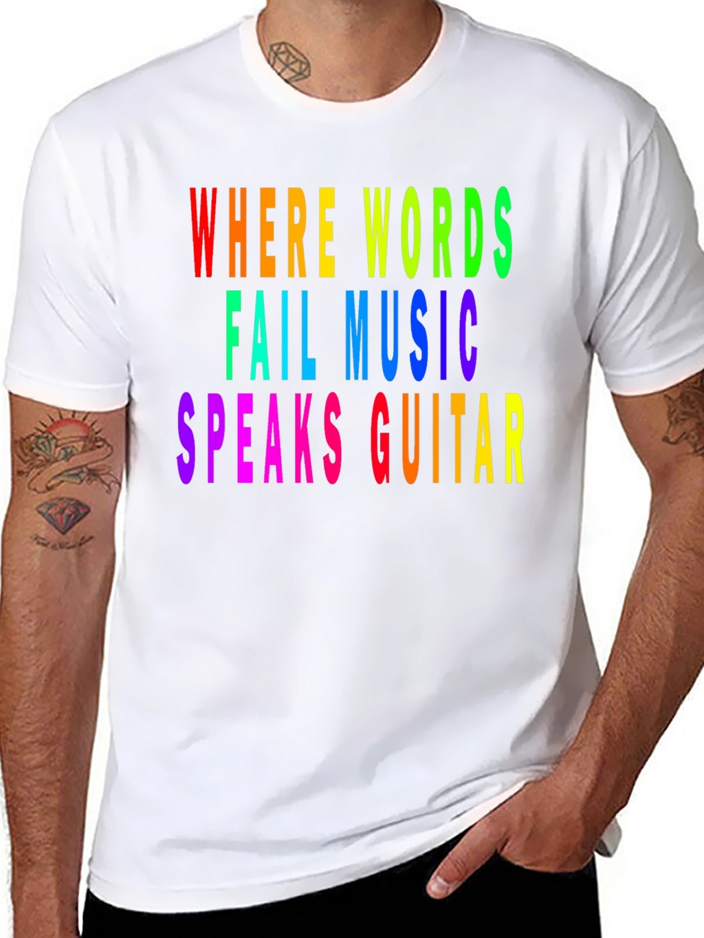 Rainbow Music Guitar T-Shirt