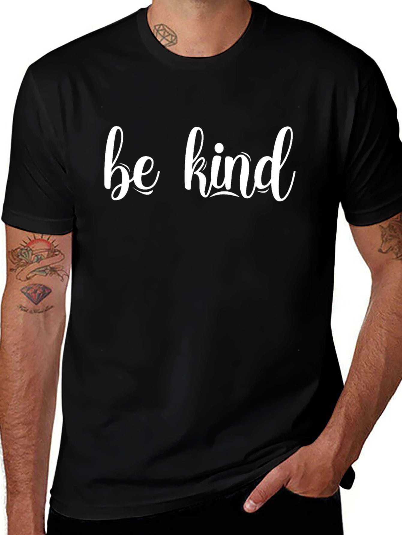Be Kind Graphic Tee - Black Casual Shirt