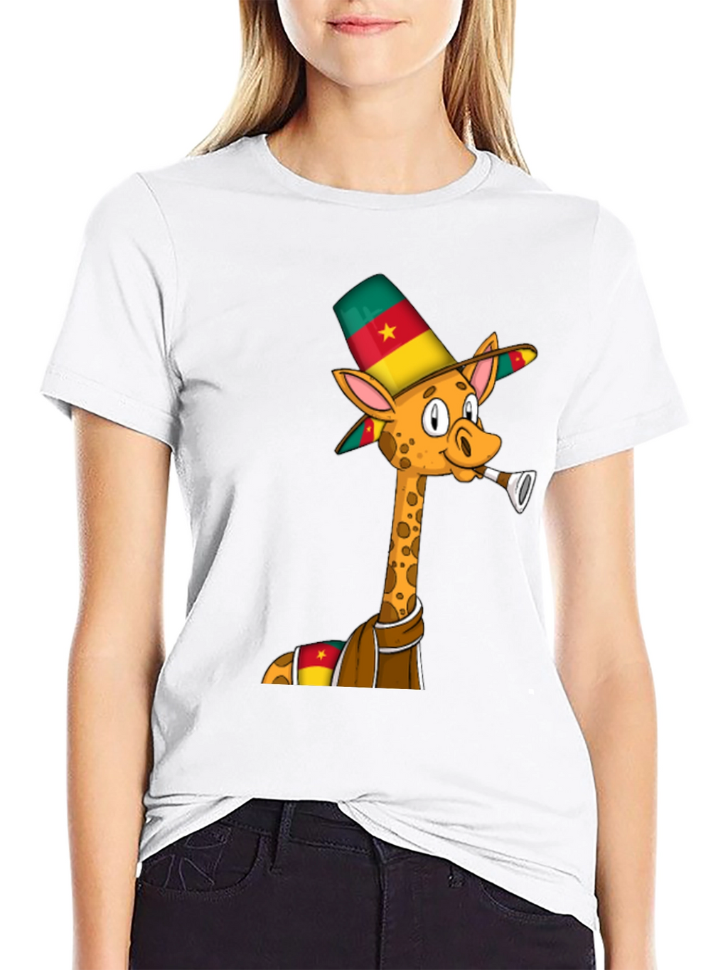 Cameroon Giraffe T-Shirt - Fun & Festive!