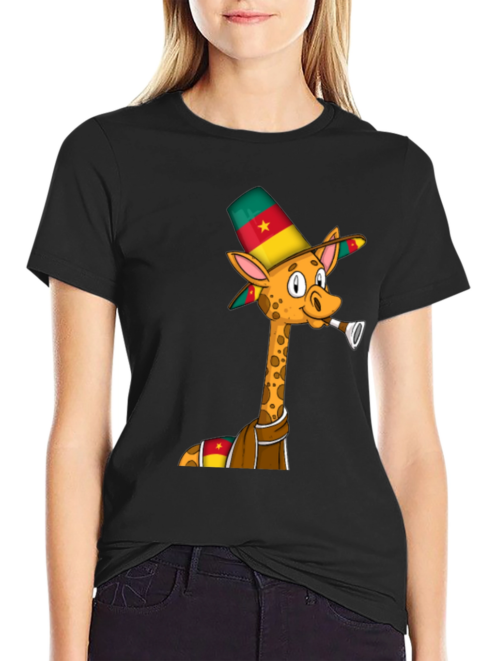 Cameroon Giraffe T-Shirt - Fun & Festive!