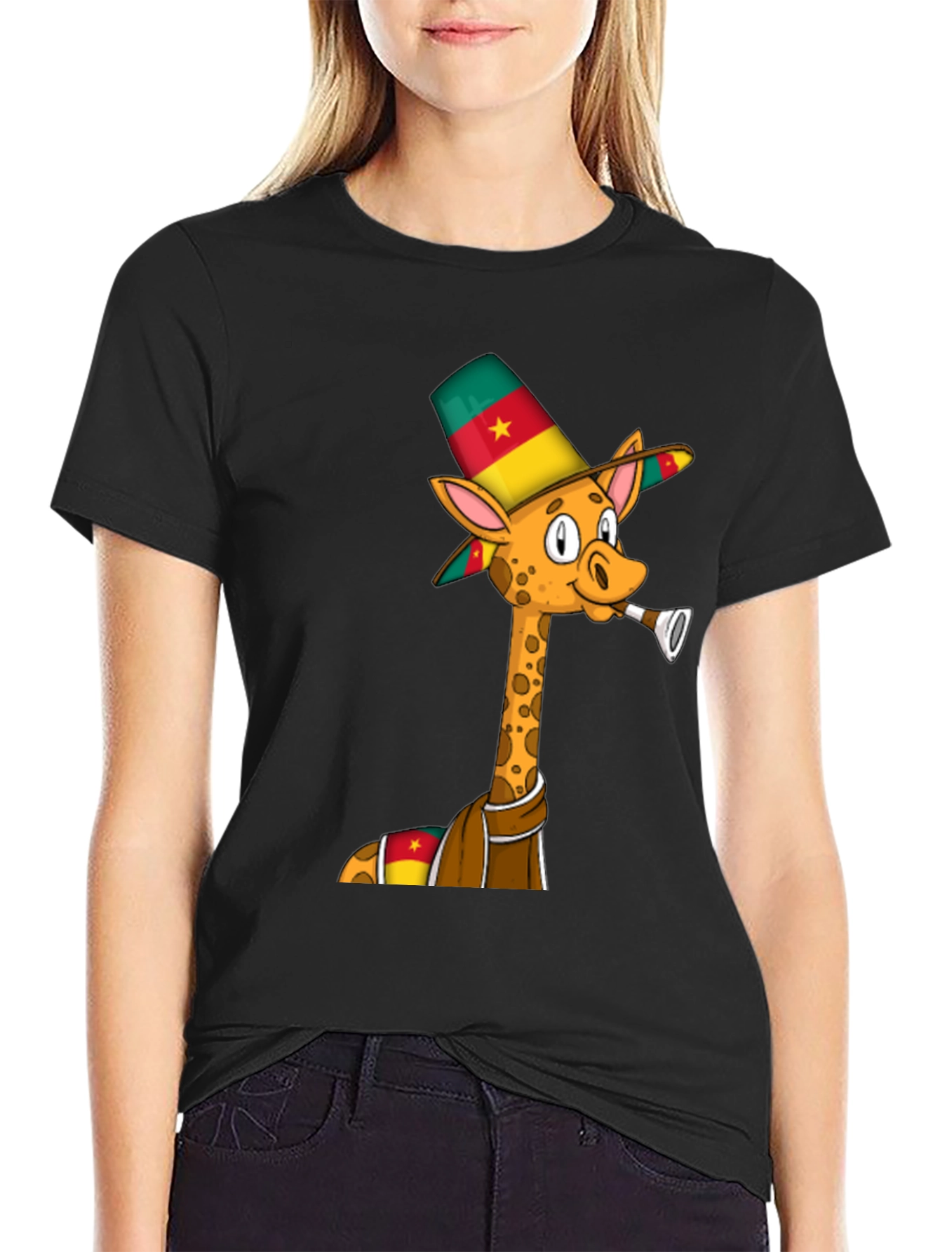 Cameroon Giraffe T-Shirt - Fun & Festive!