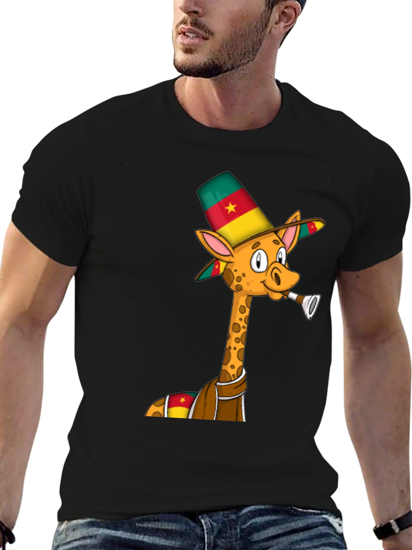 Cameroon Giraffe T-Shirt - Fun & Festive!