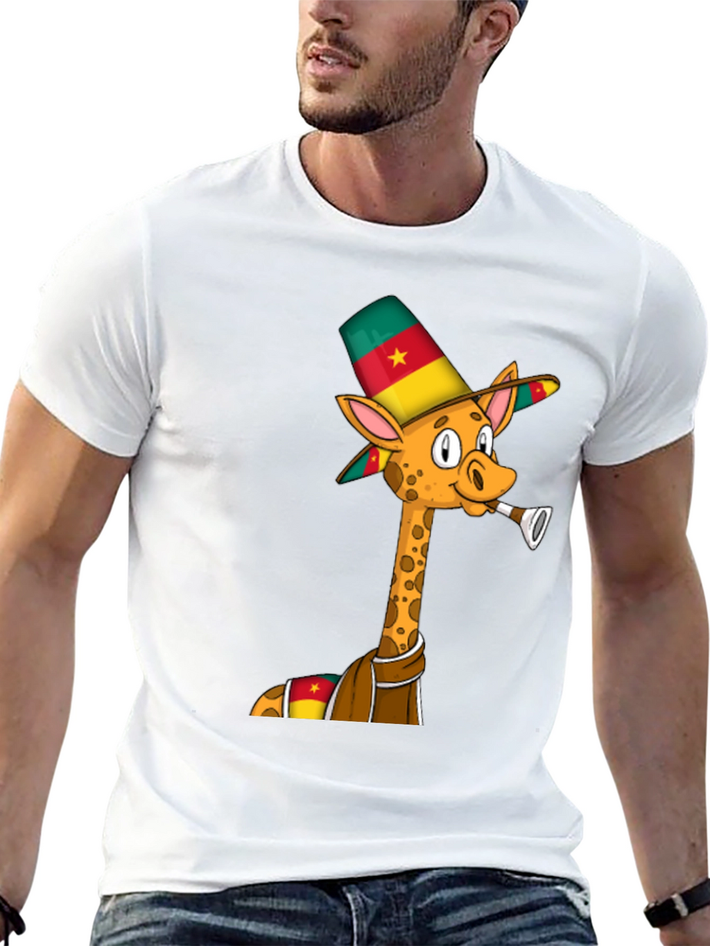Cameroon Giraffe T-Shirt - Fun & Festive!