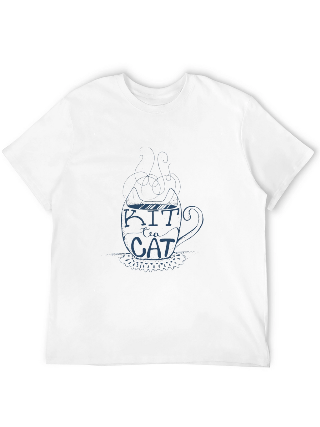 Kit Tea Cat T-Shirt - Black