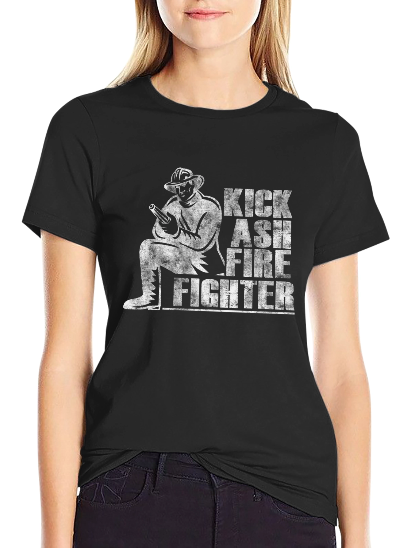 Kick Ash Firefighter Graphic T-Shirt
