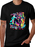 Skater Raccoon Graphic T-Shirt