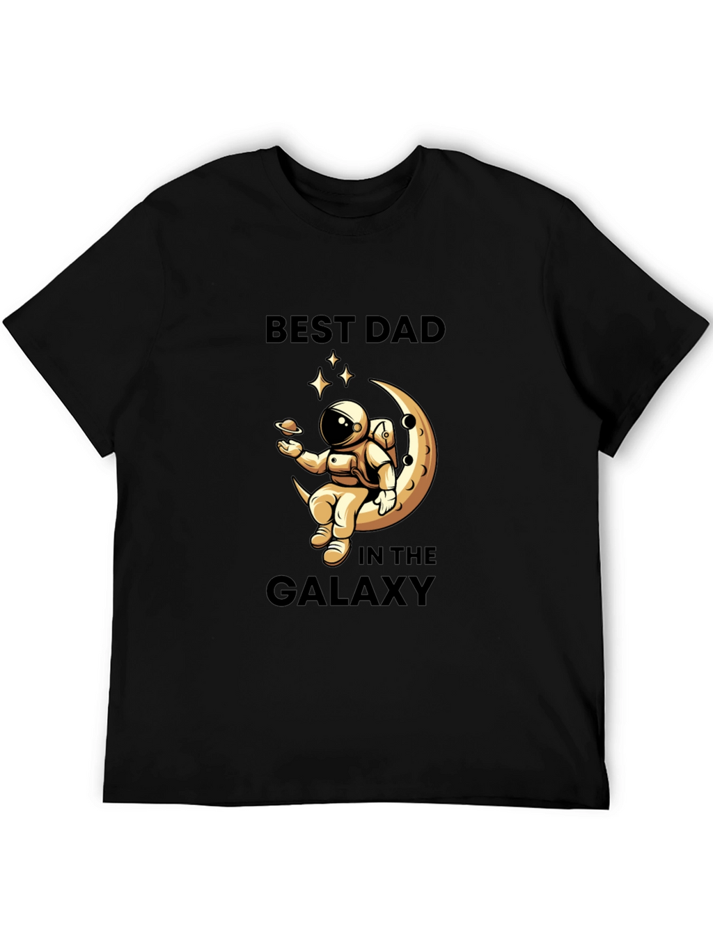 Best Dad in the Galaxy Black T-Shirt