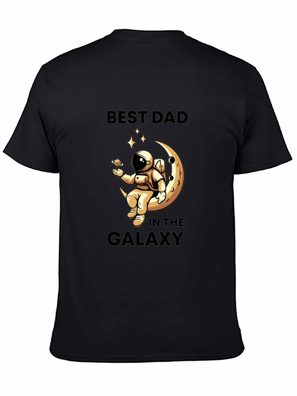 Best Dad in the Galaxy Black T-Shirt