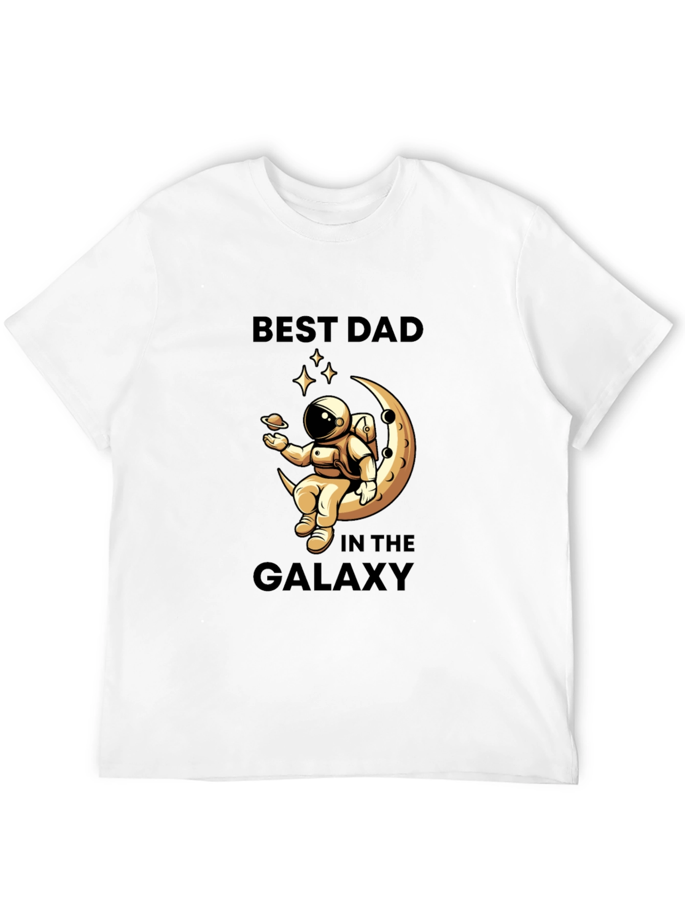 Best Dad in the Galaxy Black T-Shirt