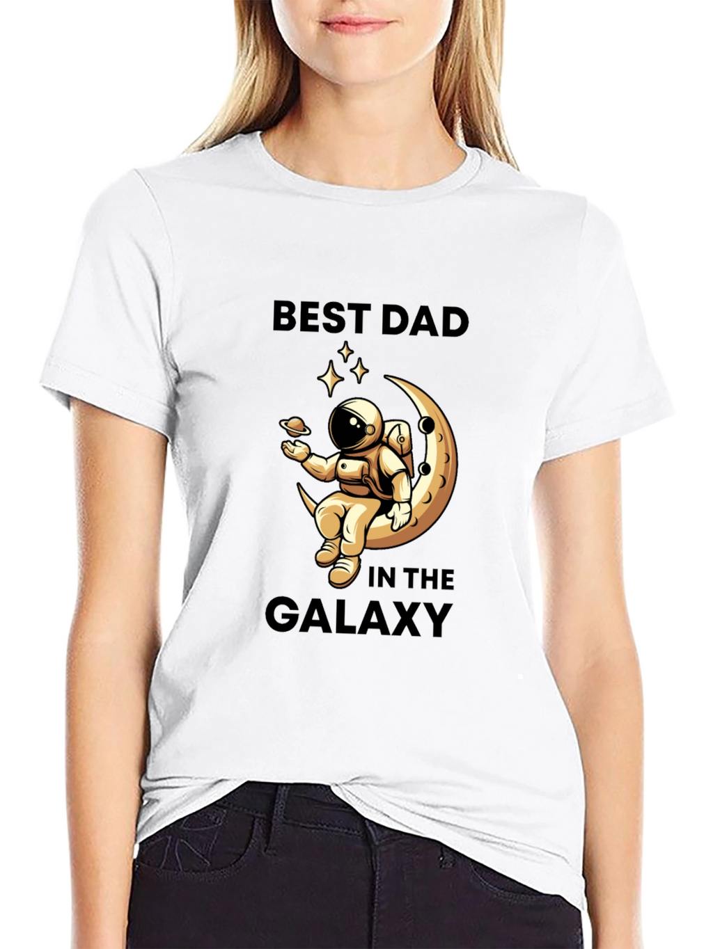 Best Dad in the Galaxy Black T-Shirt