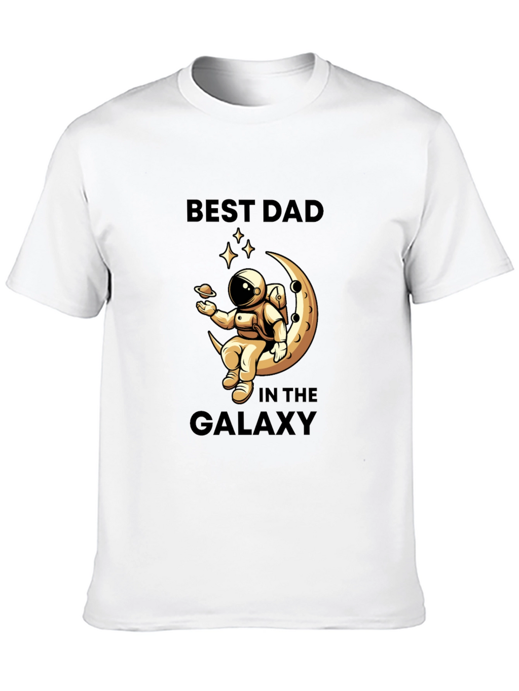 Best Dad in the Galaxy Black T-Shirt