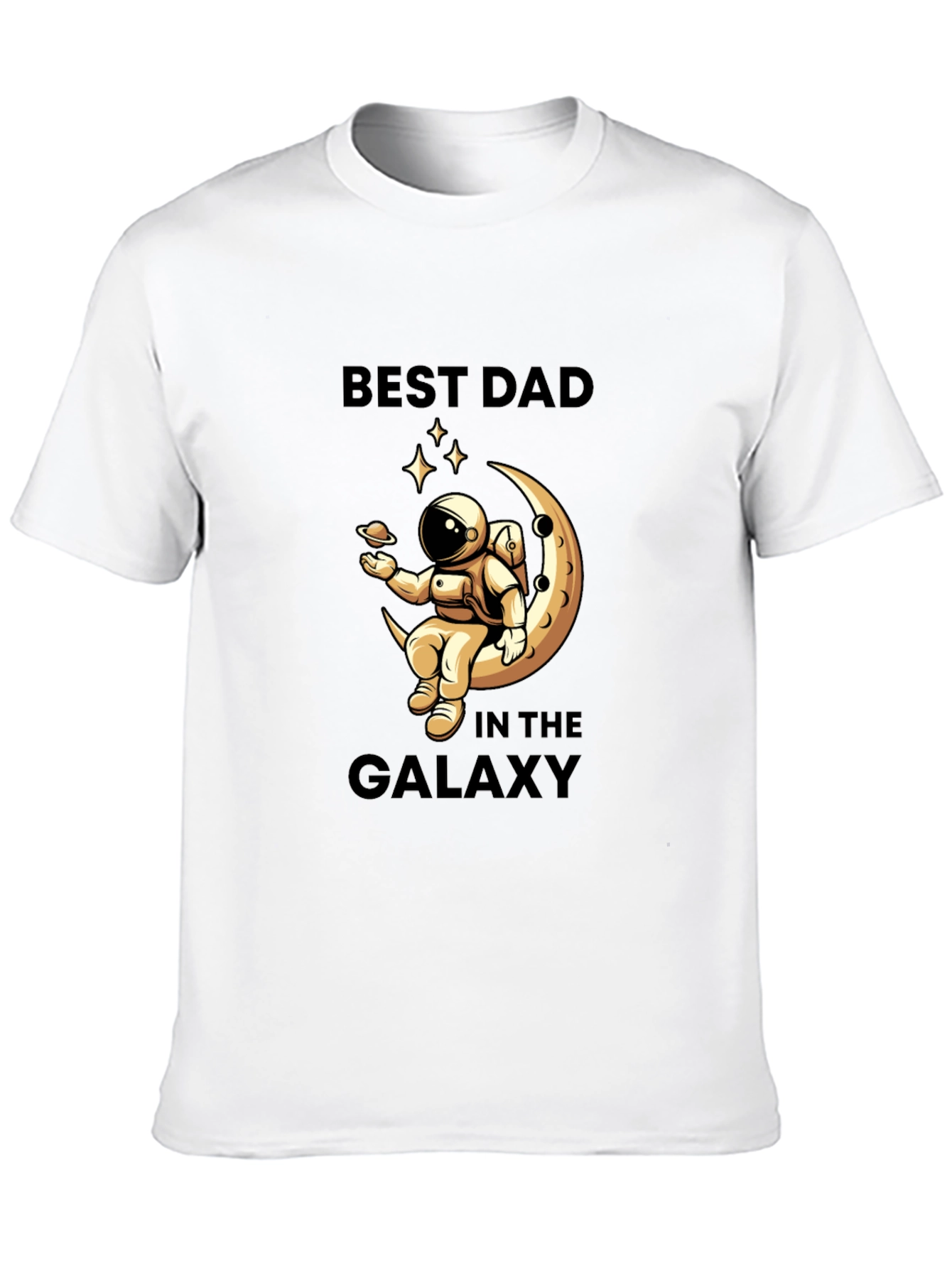 Best Dad in the Galaxy Black T-Shirt