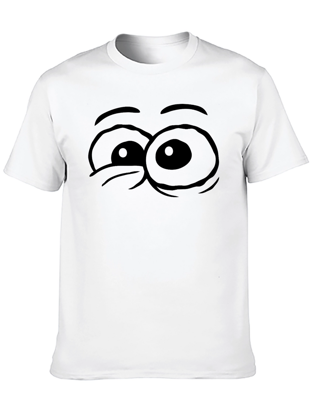 Cartoon Eye Graphic Black T-Shirt