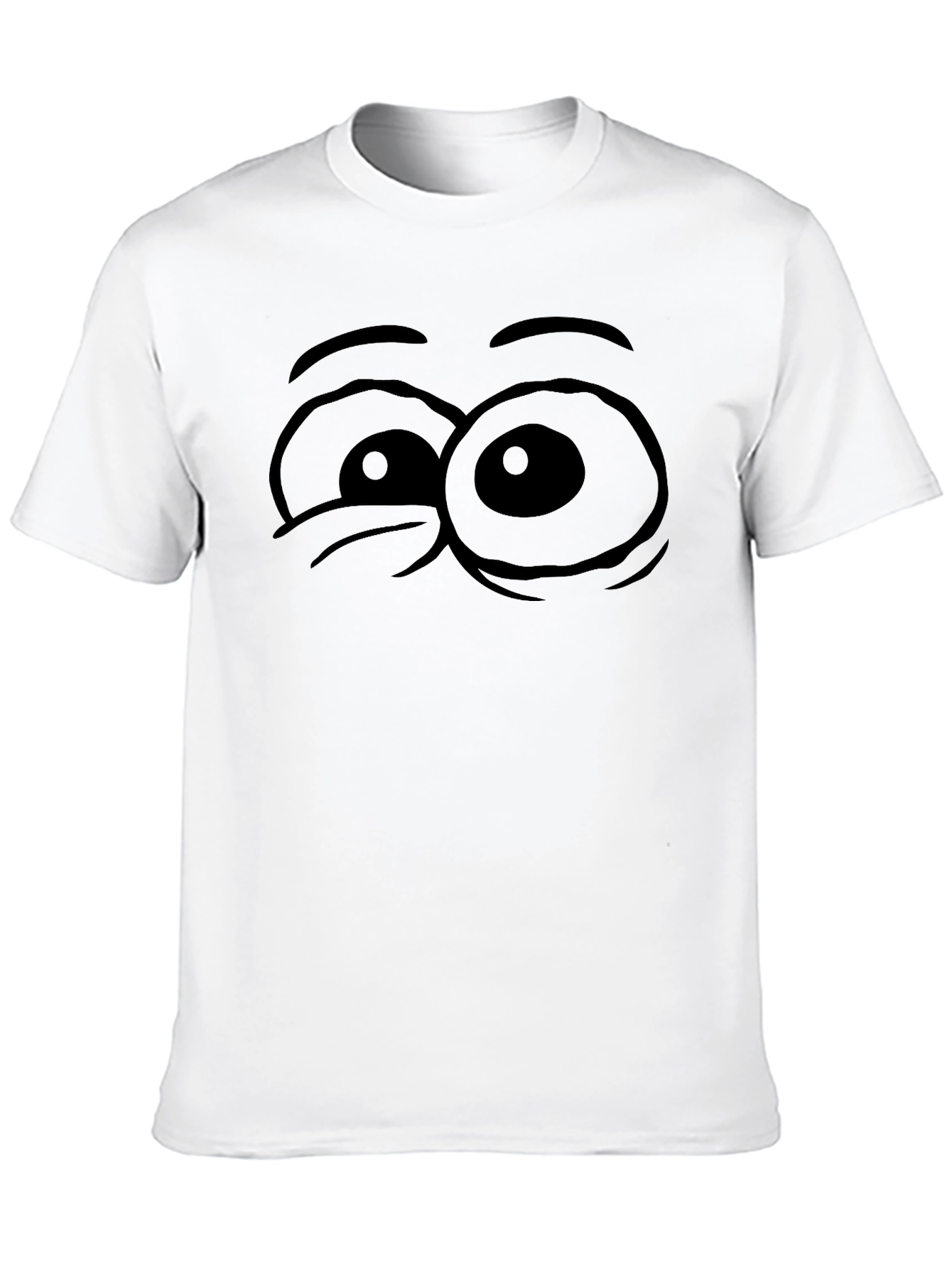 Cartoon Eye Graphic Black T-Shirt