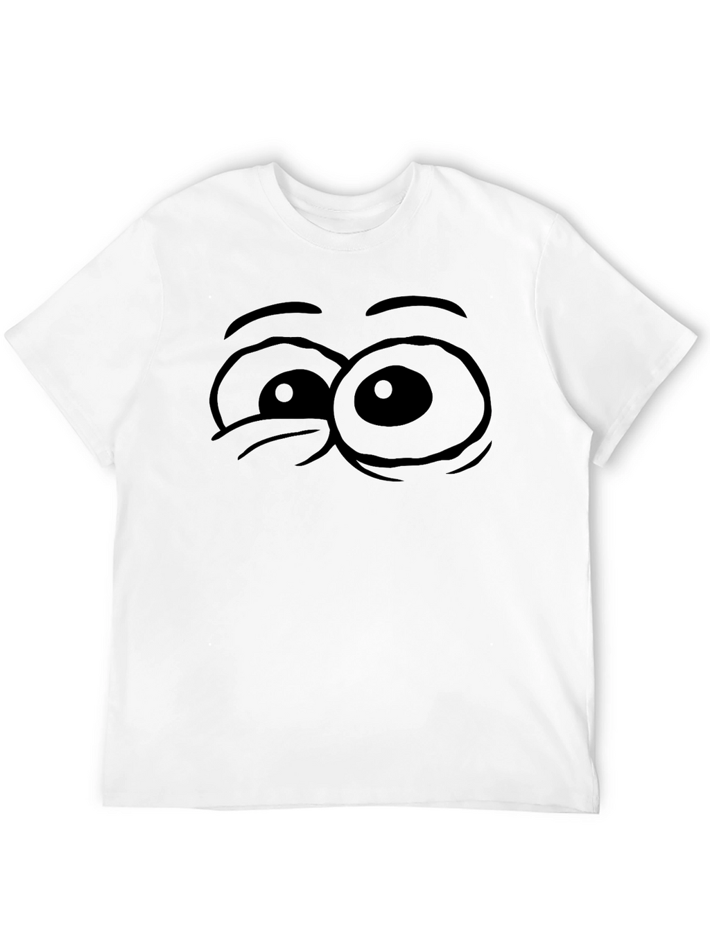 Cartoon Eye Graphic Black T-Shirt
