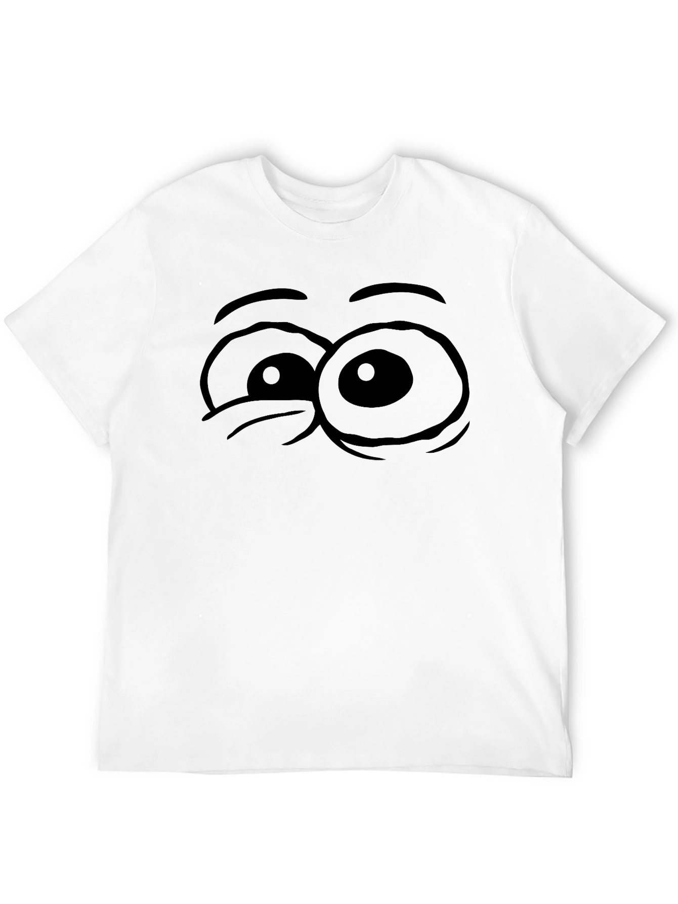 Cartoon Eye Graphic Black T-Shirt