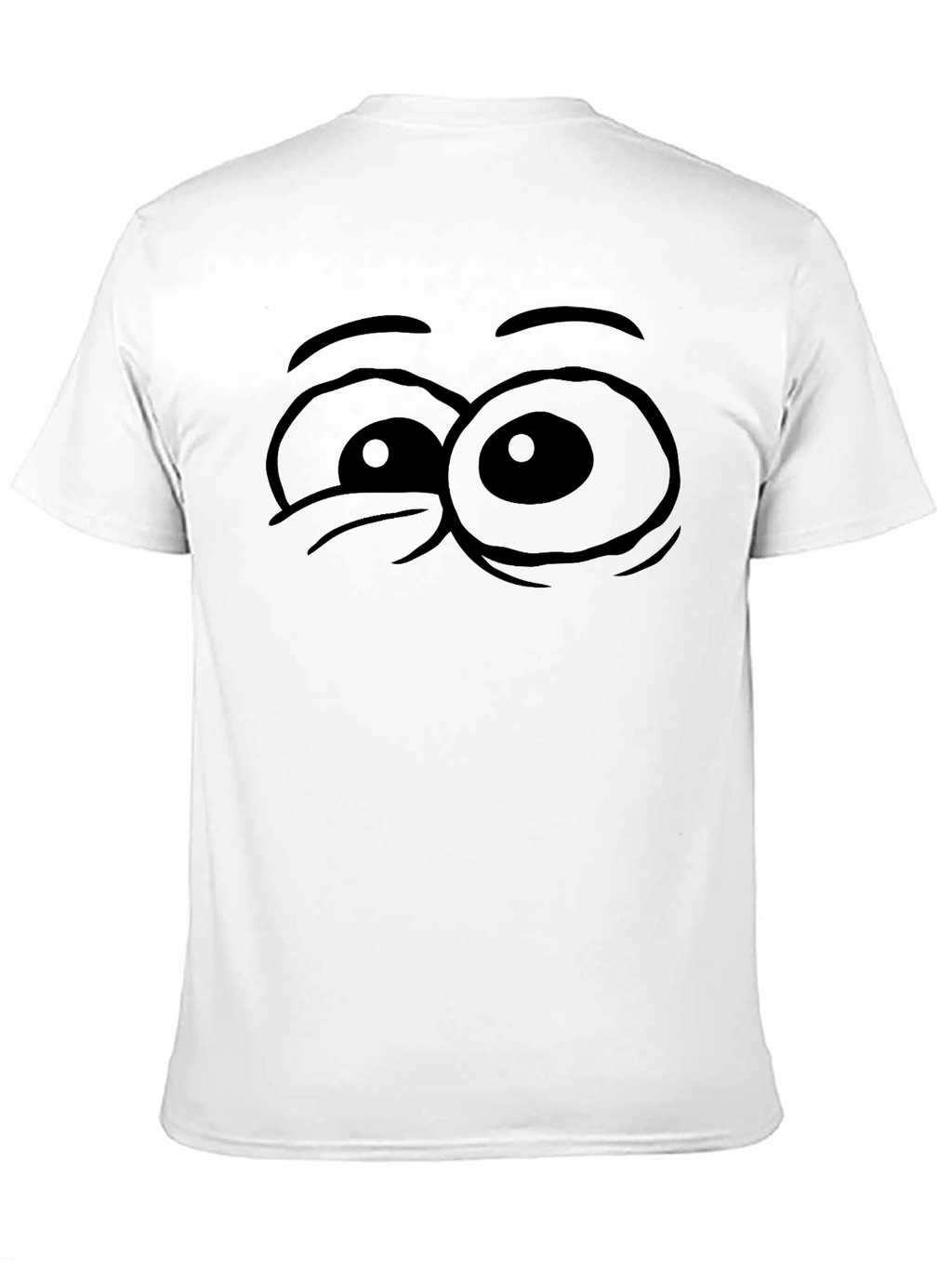 Cartoon Eye Graphic Black T-Shirt