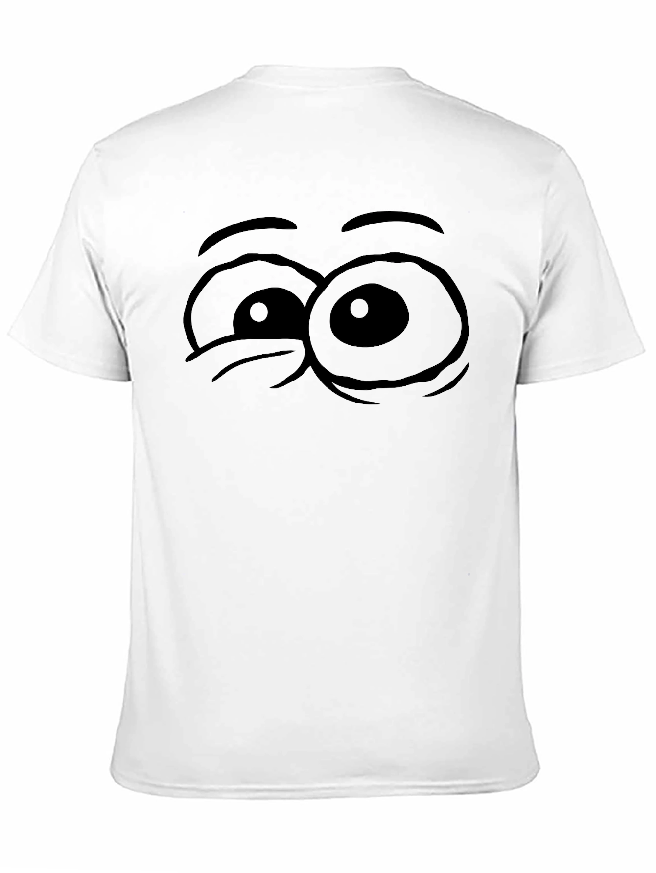 Cartoon Eye Graphic Black T-Shirt