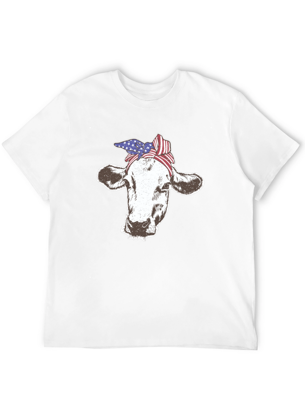 Cow USA Flag Bandana T-Shirt