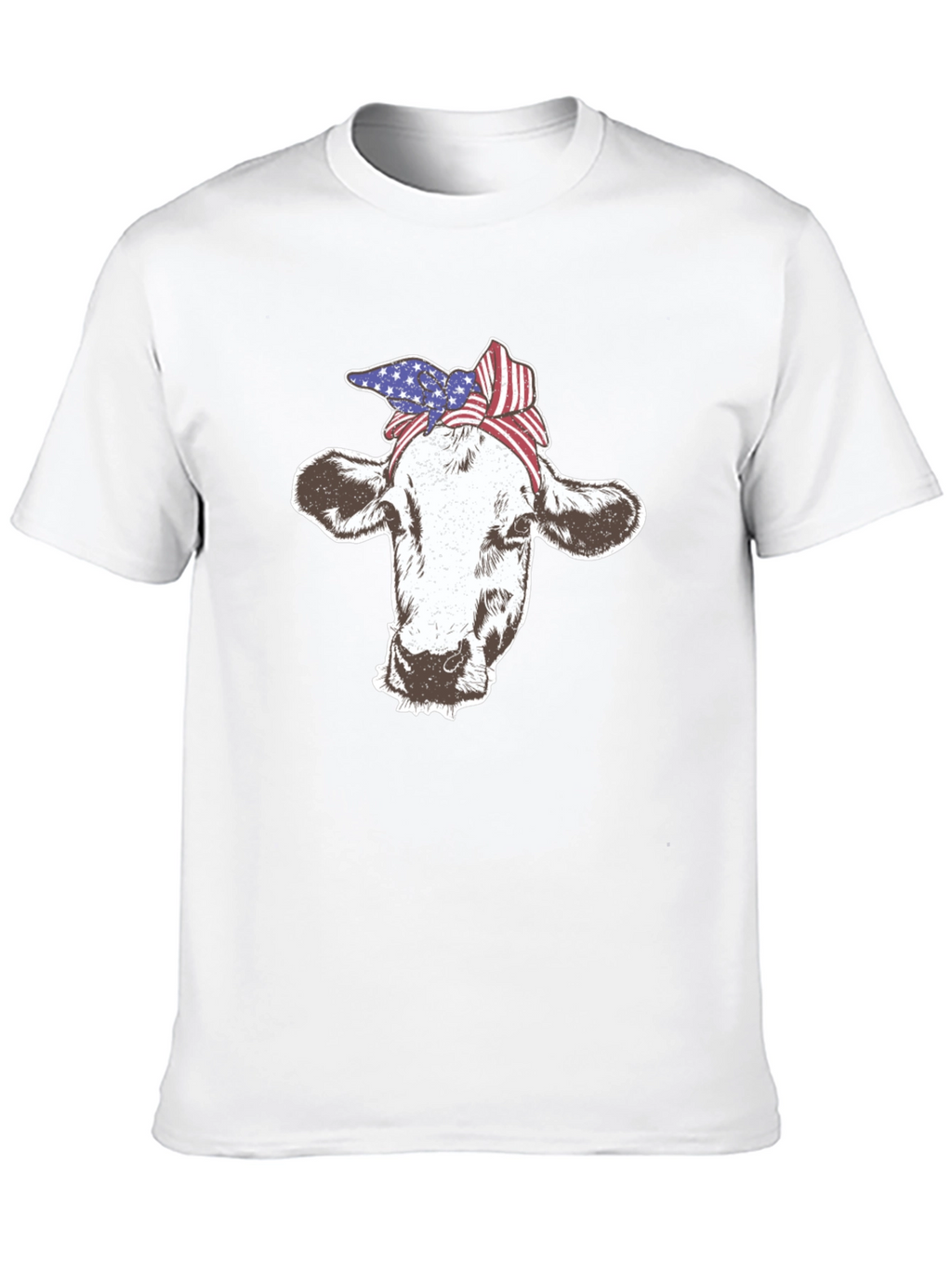Cow USA Flag Bandana T-Shirt