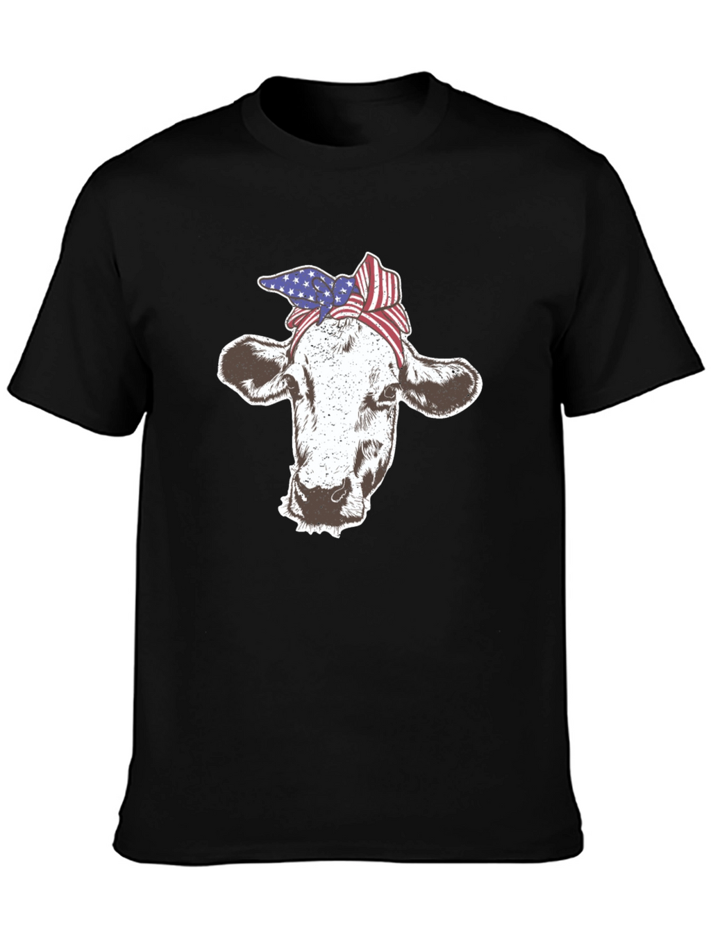 Cow USA Flag Bandana T-Shirt