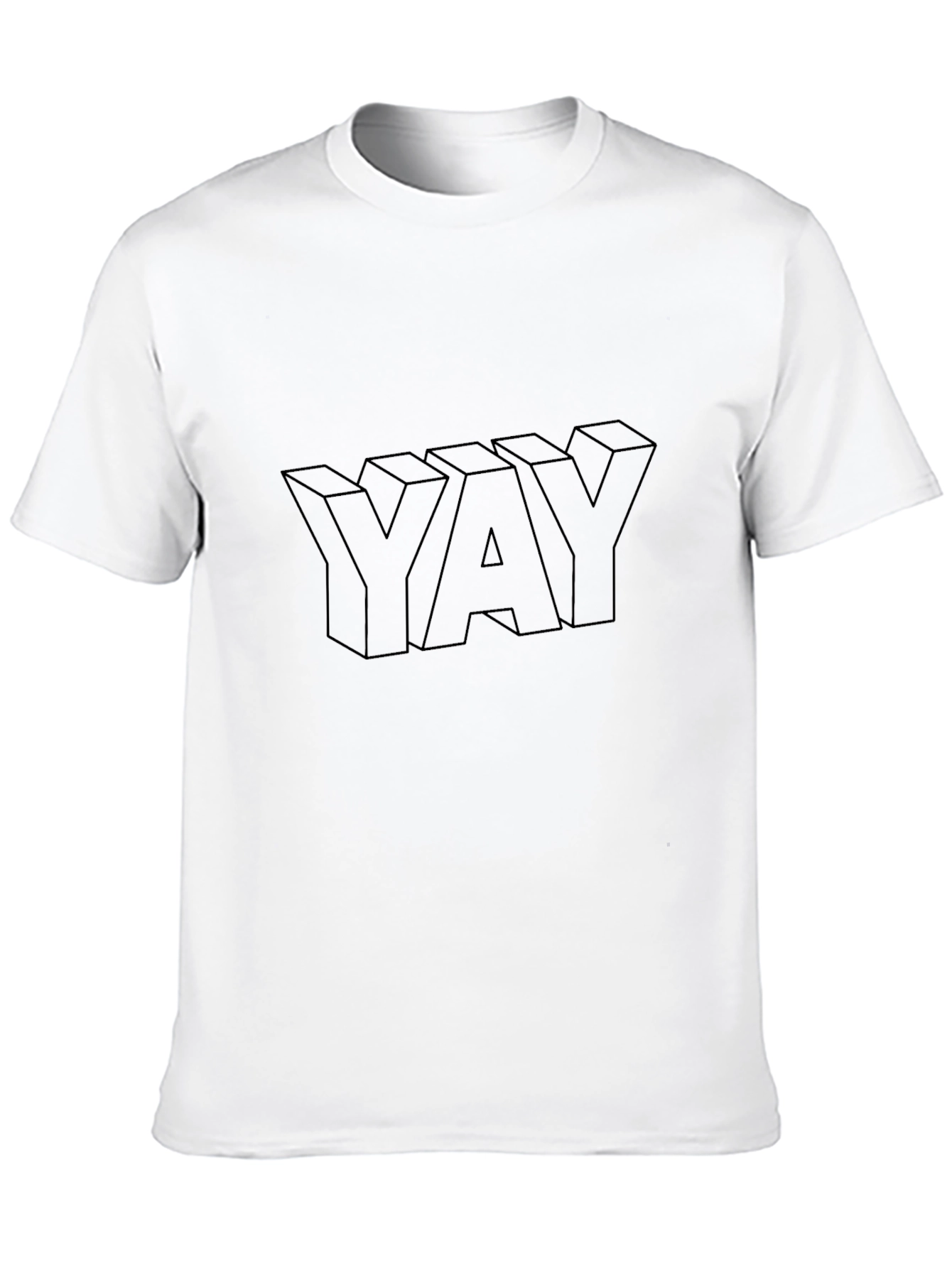 YAY Graphic T-Shirt - Mens Black Casual Tee